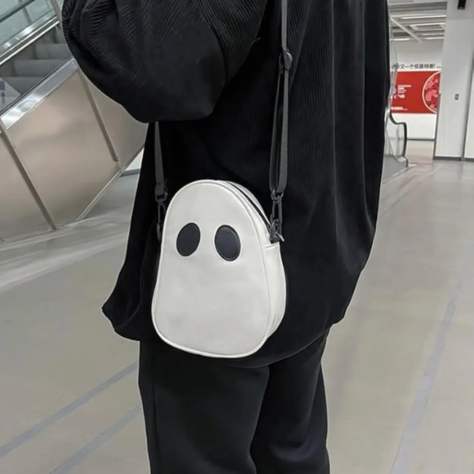 1 Pcs Halloween Cute Ghost Purse PU Leather Crossbody Bag Shoulder Bag For Women's Spooky Trick Treat view 3