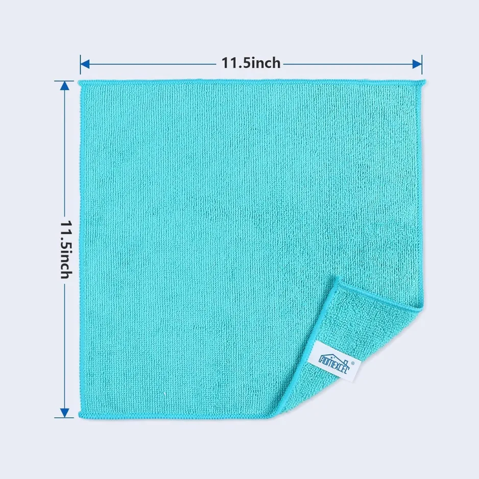 12-Pack Microfiber Cleaning Cloths - Lint-Free, Absorbent Rags For Kitchen, Cars & Windows Multi-Color view 2