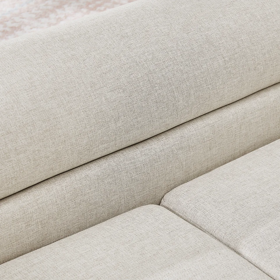Oversized Pet Sofa, Curved Armrest Rectangular Dog Sofa, Linen Fabric Comfort Pet Couch for Large & Oversized Dogs-Beige view 9