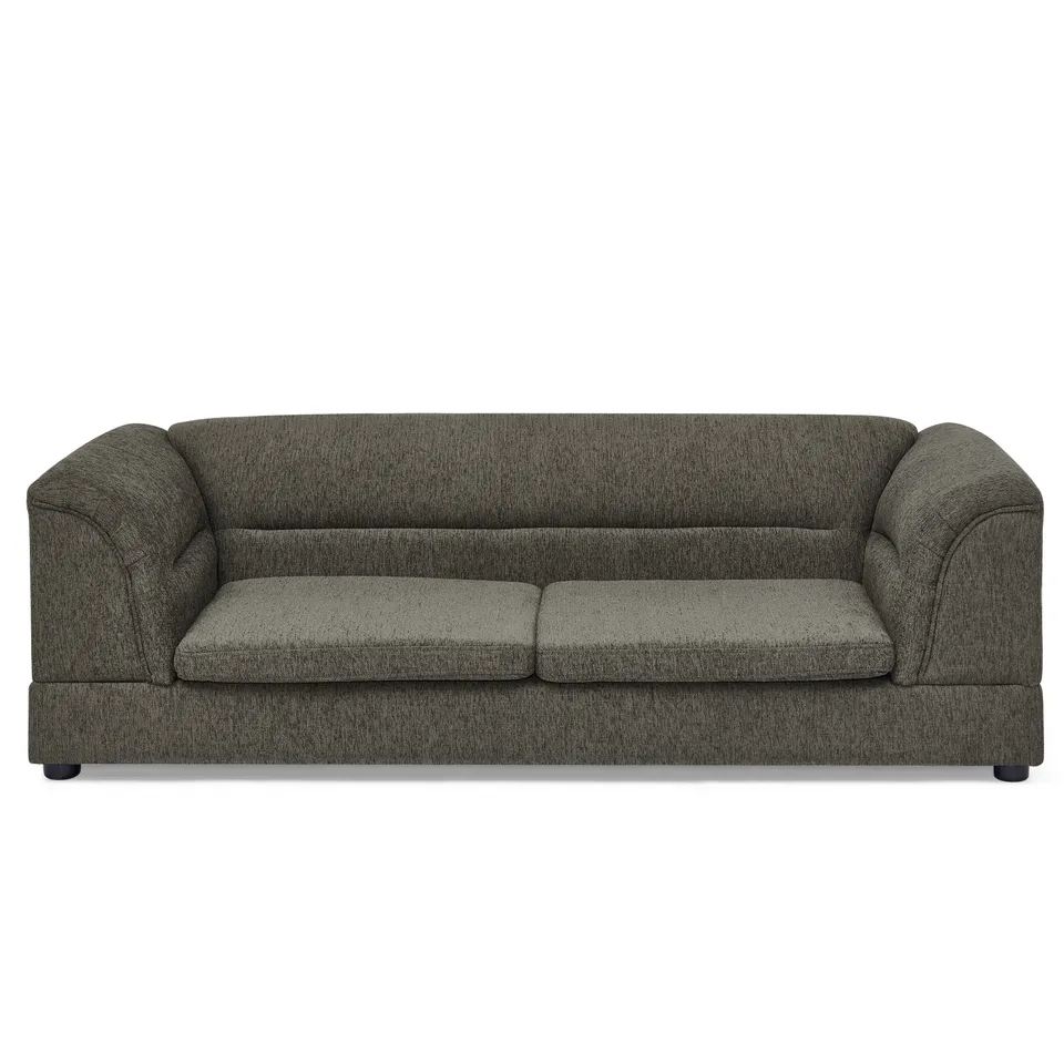 Oversized Pet Sofa, Curved Armrest Rectangular Dog Sofa, Linen Fabric Comfort Pet Couch for Large & Oversized Dogs-Dark Gray view 10