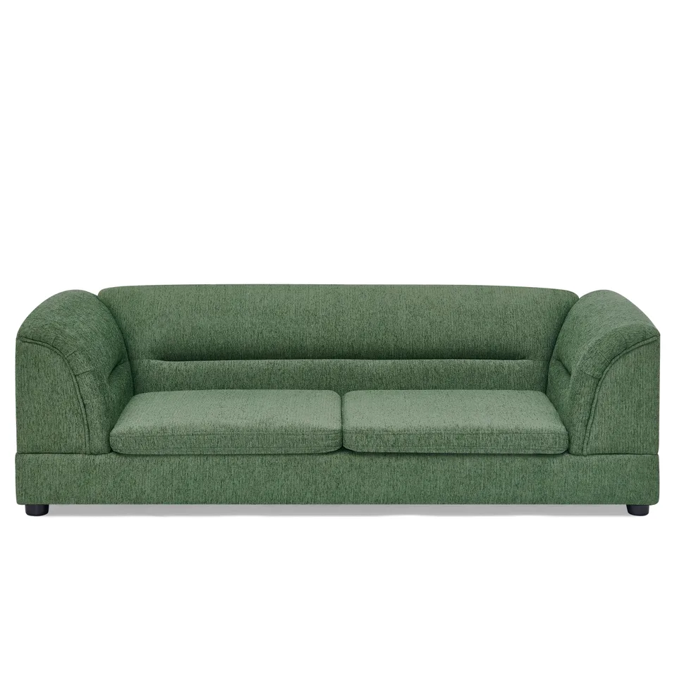 Oversized Pet Sofa, Curved Armrest Rectangular Dog Sofa, Linen Fabric Comfort Pet Couch for Large & Oversized Dogs-Olive Green view 12