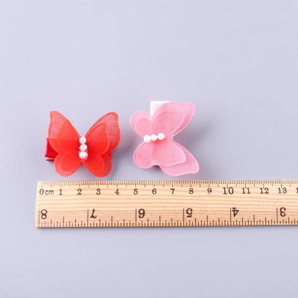 10pcs Pet Hair Accessories, Butterfly Pearl Hair Clips For Girls Cats And Dogs view 4