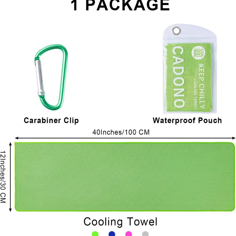 Cooling Towels 4 Pack Microfiber Chilly Towels For Sports, Gym & Outdoor Activities view 3