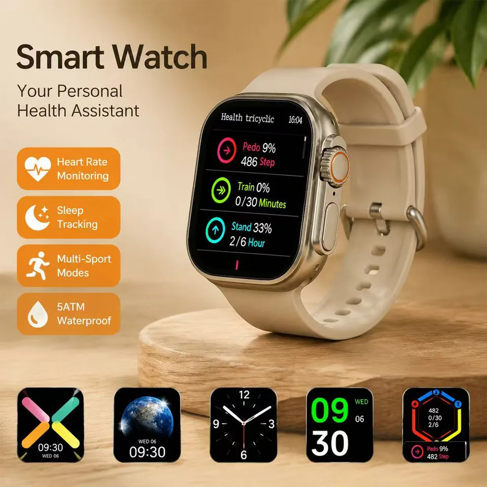 Ten-in-One Smart Watch Set With Wireless Earbuds, Multiple Watch Bands, Magnetic Charger & Protective Case, All-in-One Fitness Smartwatch view 7