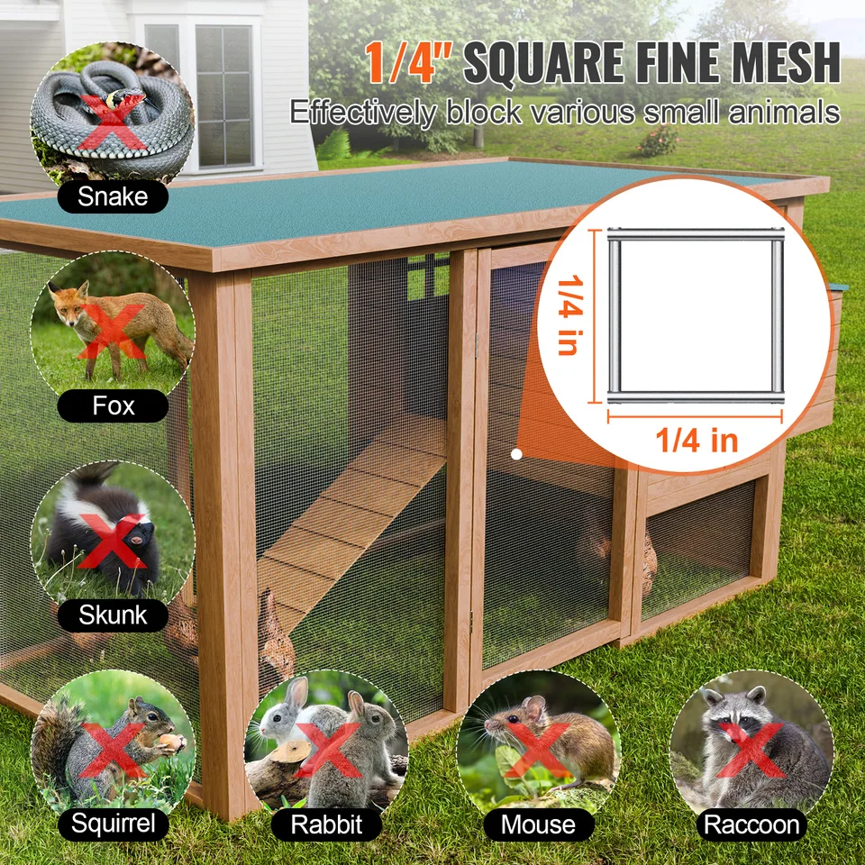 Weergave 4 van Hardware Cloth 1/4 Inch 36 Inch X 50 Ft 23 Gauge Chicken Wire Fence, Hot-Dip Galvanized After Welding Metal Wire Mesh Roll, Garden Plant