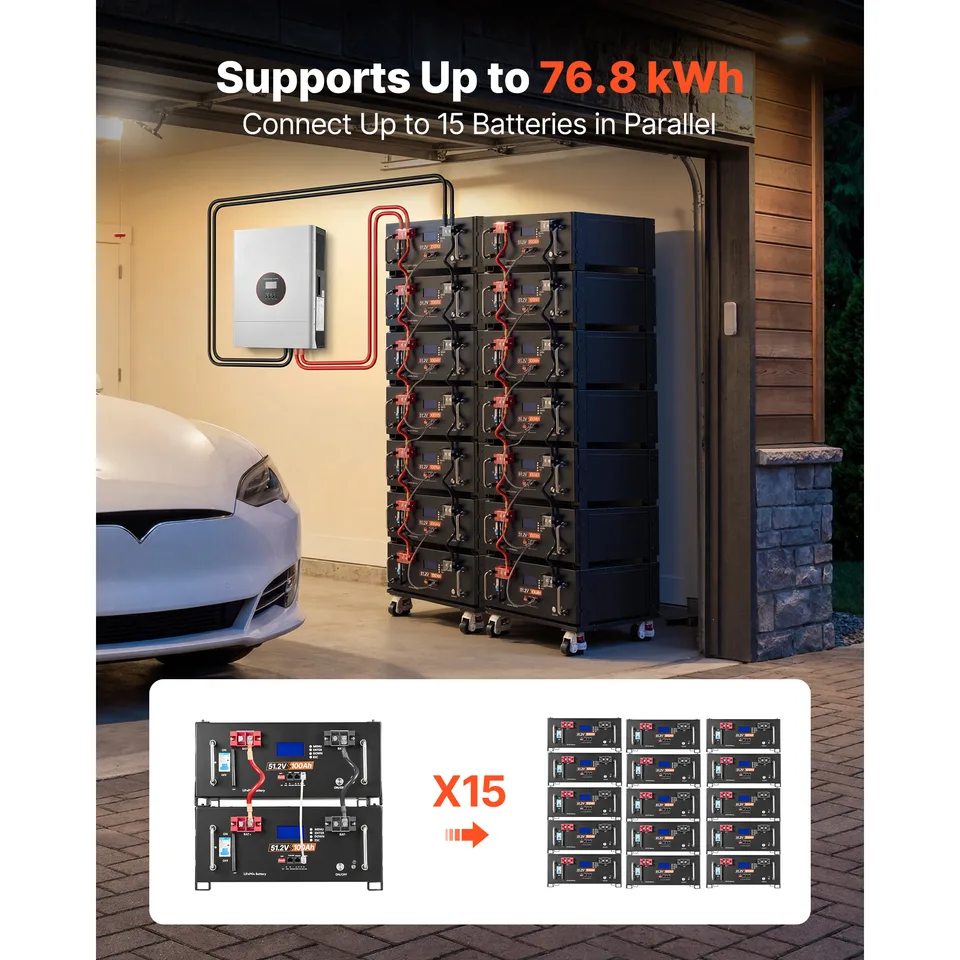 Ansicht 5 von Home Power Station Backup Power, 5120 Wh, Li FePO4 Lithium Battery, Support Communication, Bluetooth And Wi Fi, AC 5000W Inverter, Fast