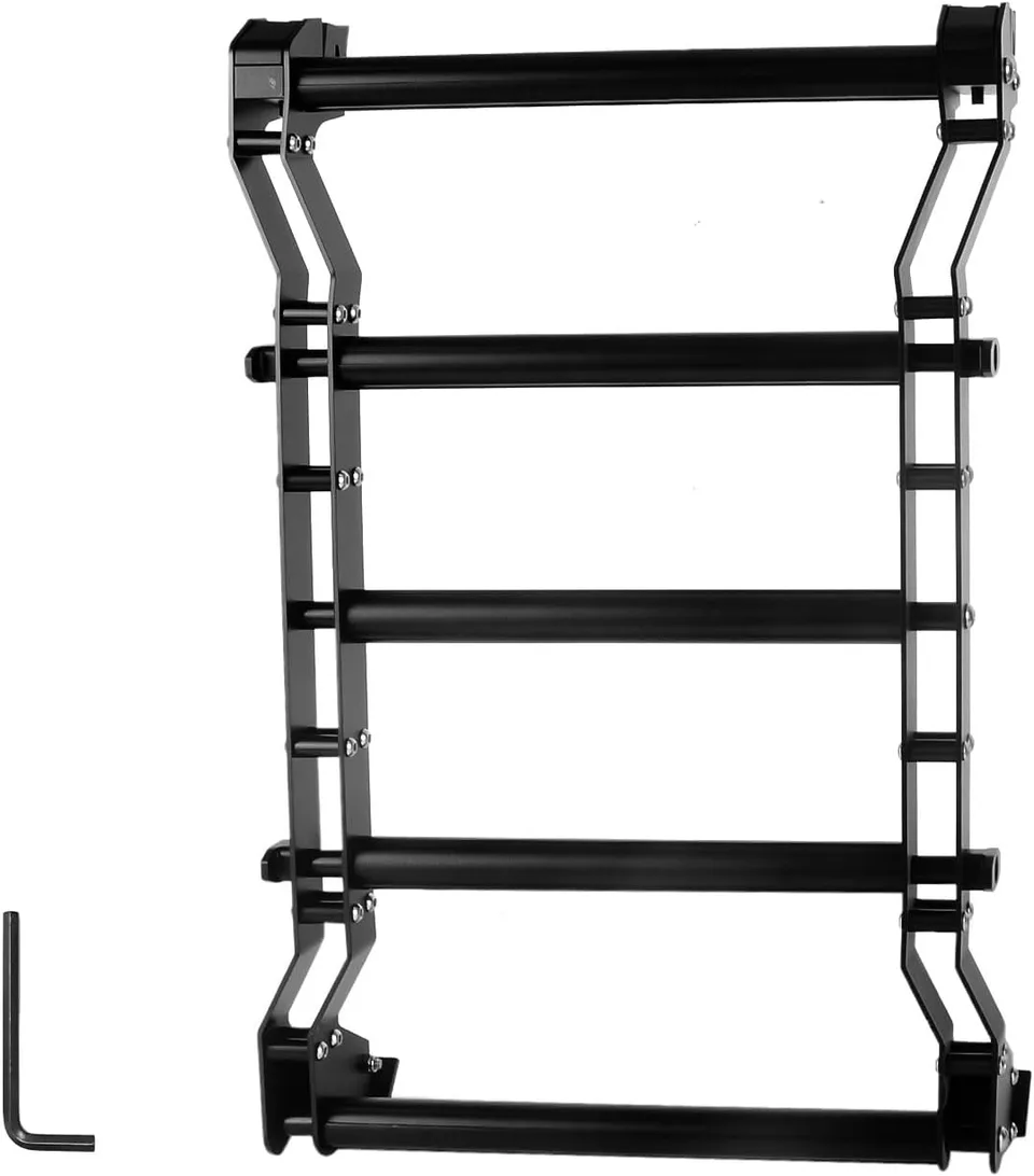 Rear Window Ladder Compatible With 2018-2025 Je Ep Wrangler JL JLU 2 Door 4 Door, Heavy Duty Aluminum Alloy Roof Access Ladder Rack, 200LBS view 1