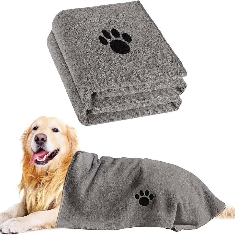 2 Pack Microfiber Dog Towels For Drying Dogs, Super Absorbent And Soft Pet Towels For Dogs Or Cats view 1