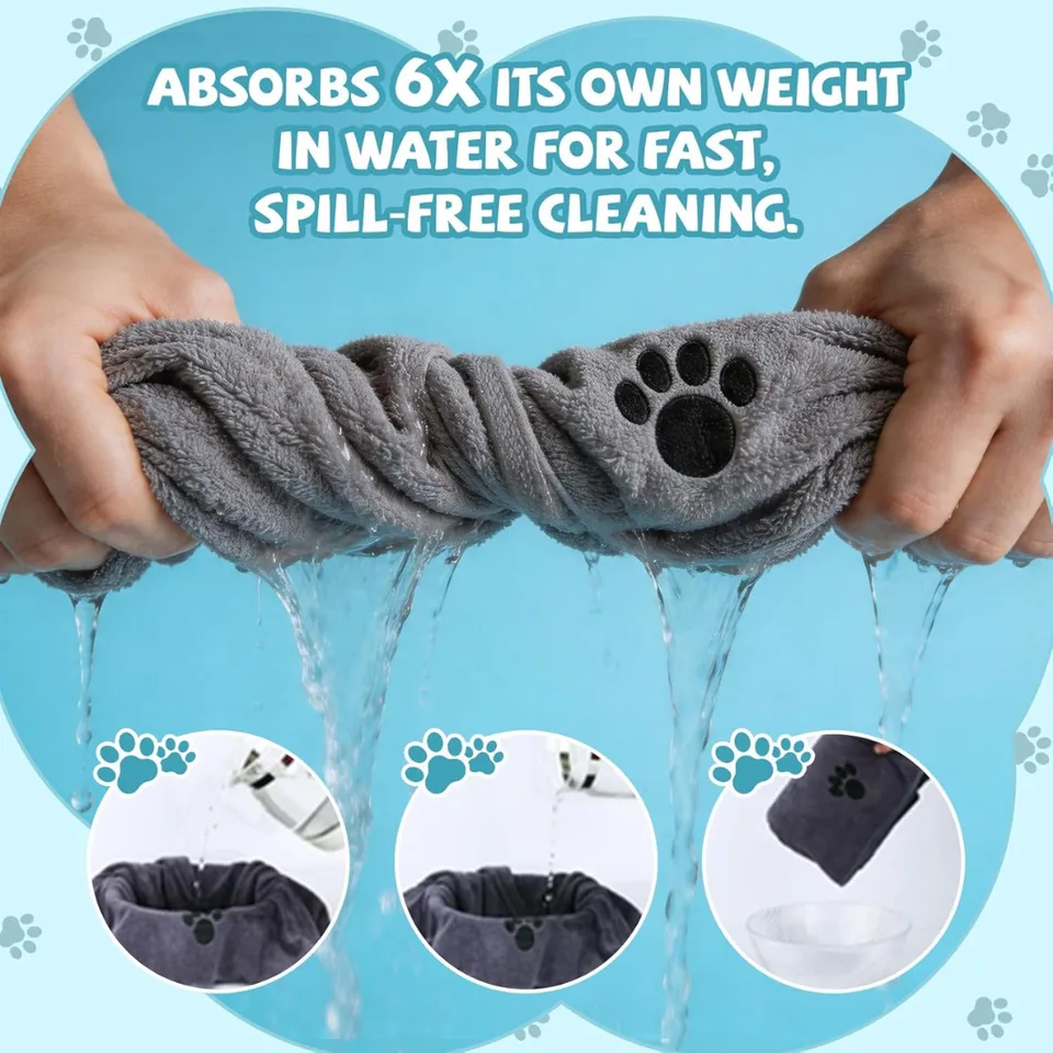 2 Pack Microfiber Dog Towels For Drying Dogs, Super Absorbent And Soft Pet Towels For Dogs Or Cats view 4
