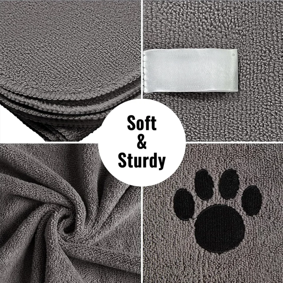 2 Pack Microfiber Dog Towels For Drying Dogs, Super Absorbent And Soft Pet Towels For Dogs Or Cats view 6