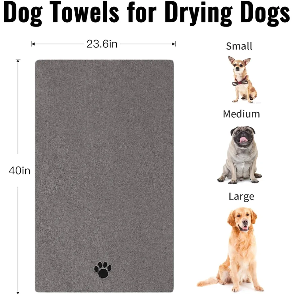 2 Pack Microfiber Dog Towels For Drying Dogs, Super Absorbent And Soft Pet Towels For Dogs Or Cats view 5