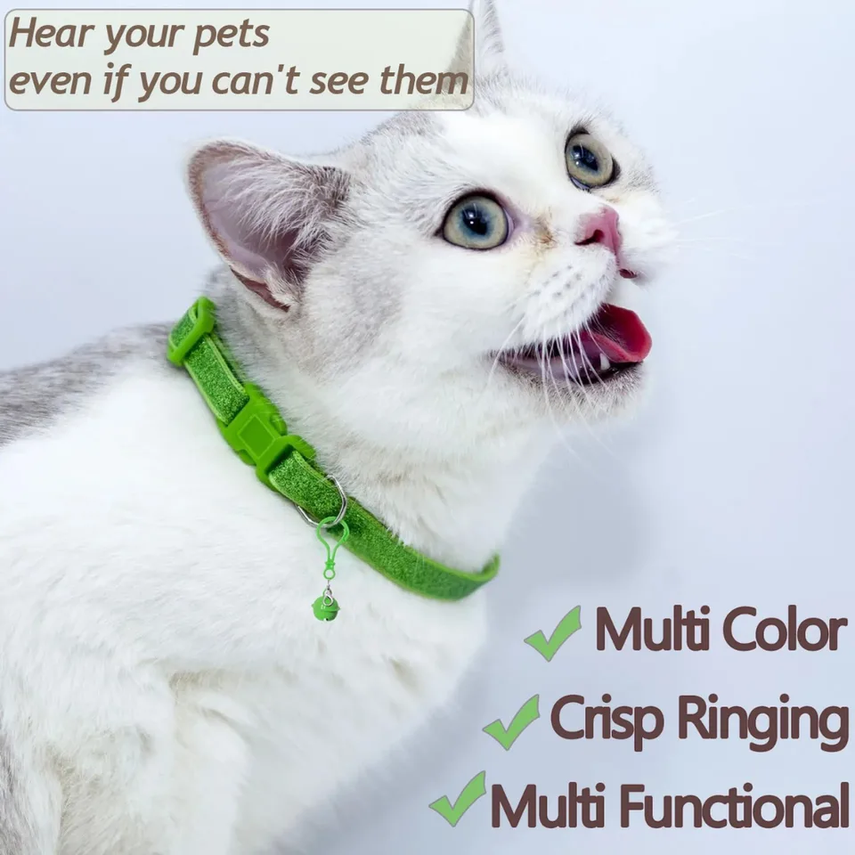 Pet Bells For Collars, 6pcs Dog Bells Cat Bells Multi Color Dog Collar Charms Pet Pendant Accessories With Clasps view 5