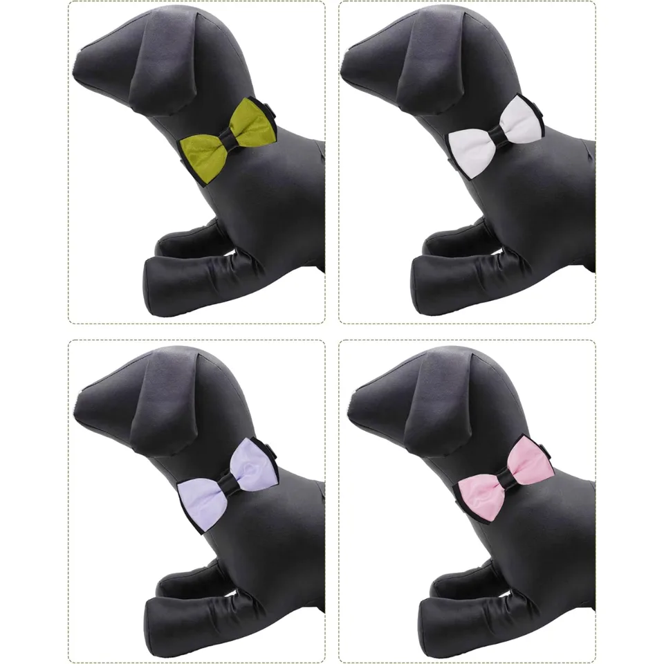 10 Pack Mixed Colors Dog Bowties For Large Dogs Sliding On Collar view 6