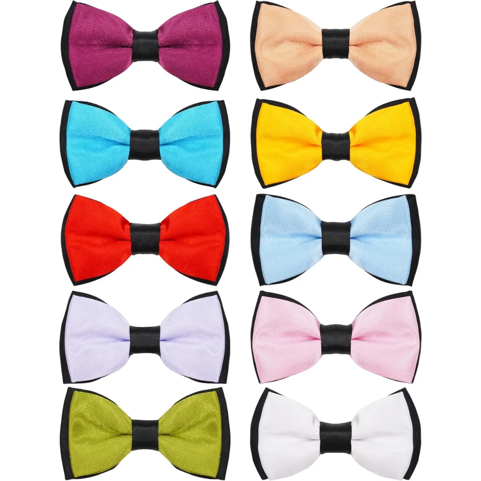 10 Pack Mixed Colors Dog Bowties For Large Dogs Sliding On Collar view 1