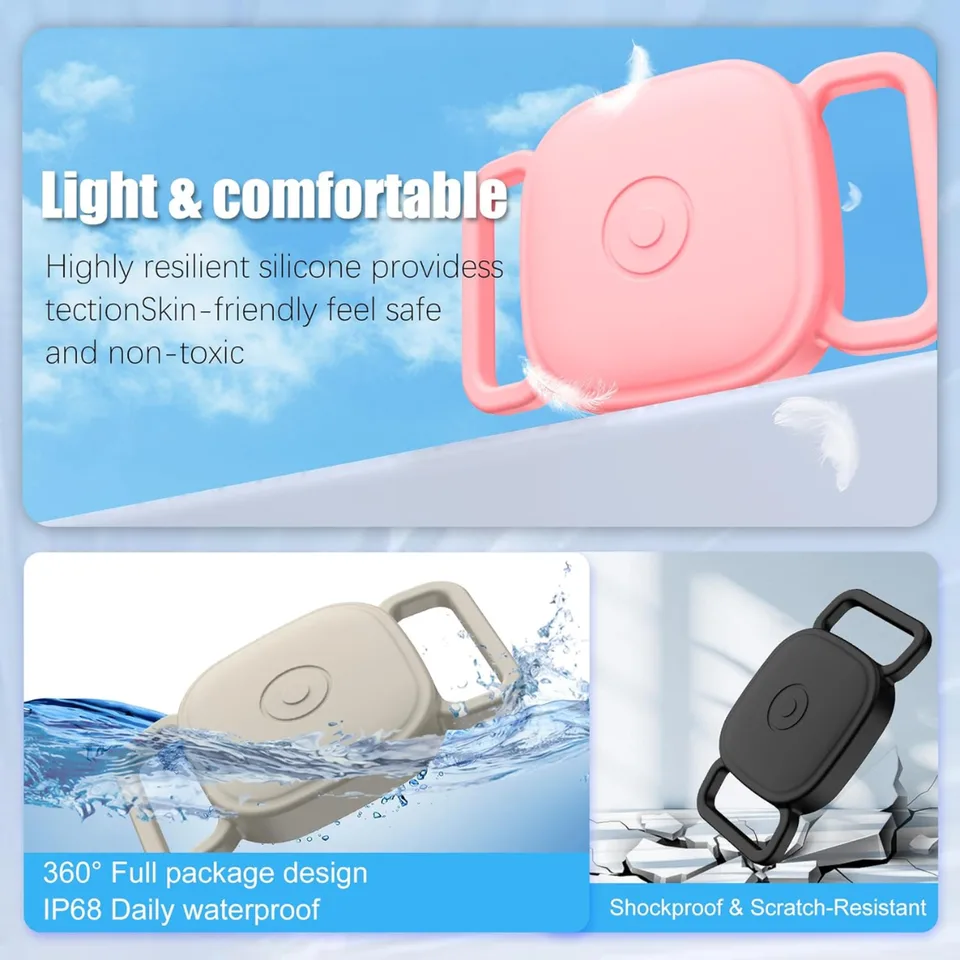 Dog Collar Holder For Tile Mate Waterproof Anti Lost Protective Case With Mate Tile Tracker For Cat Pet Necklace, Soft Silicone view 7