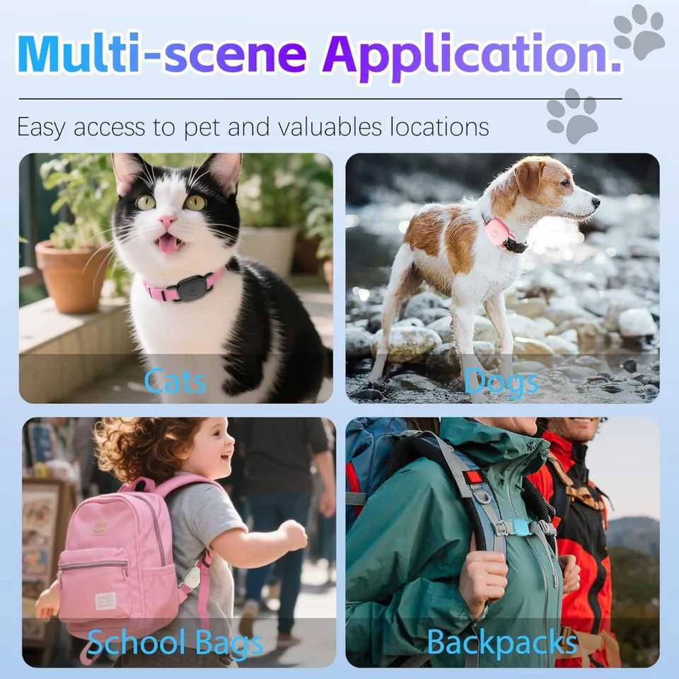Dog Collar Holder For Tile Mate Waterproof Anti Lost Protective Case With Mate Tile Tracker For Cat Pet Necklace, Soft Silicone view 2