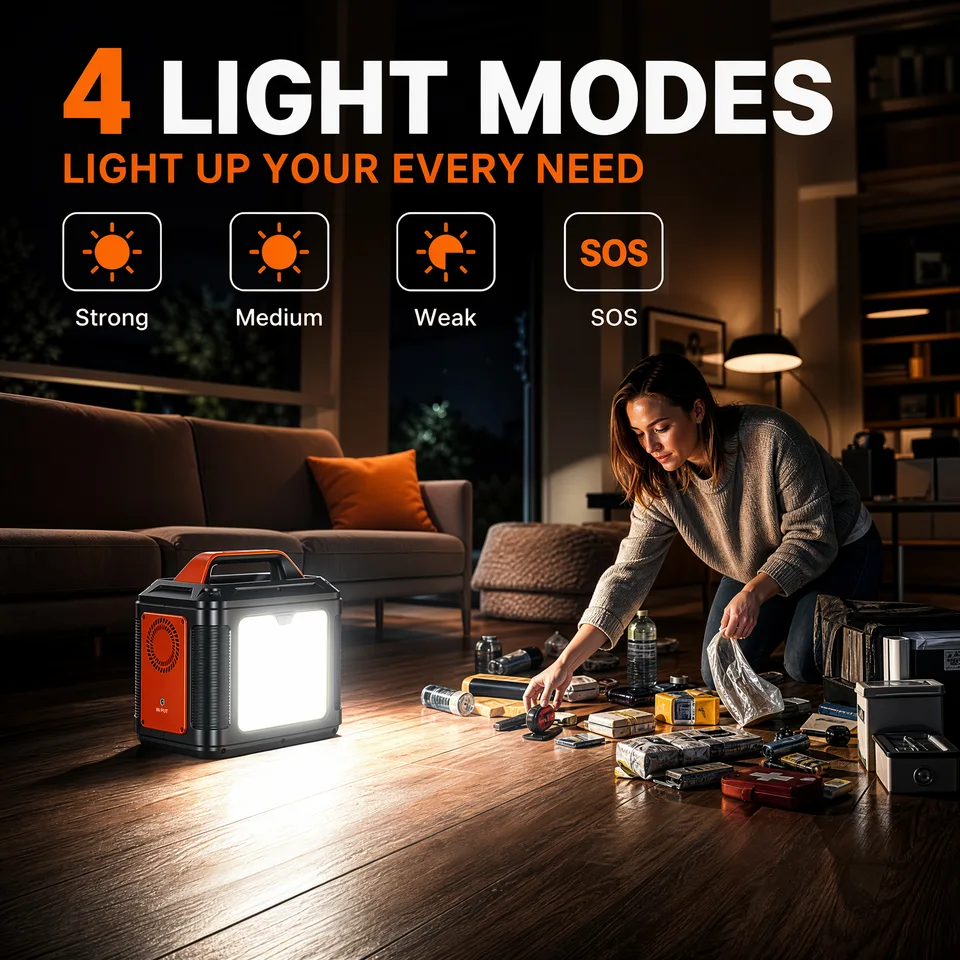 Sbaoh 300W Portable Power Station 296 Wh 80000m Ah Solar Generator With PD100W Fast Charging, 13 Outlets, Digital Display, Lithium-ion view 3