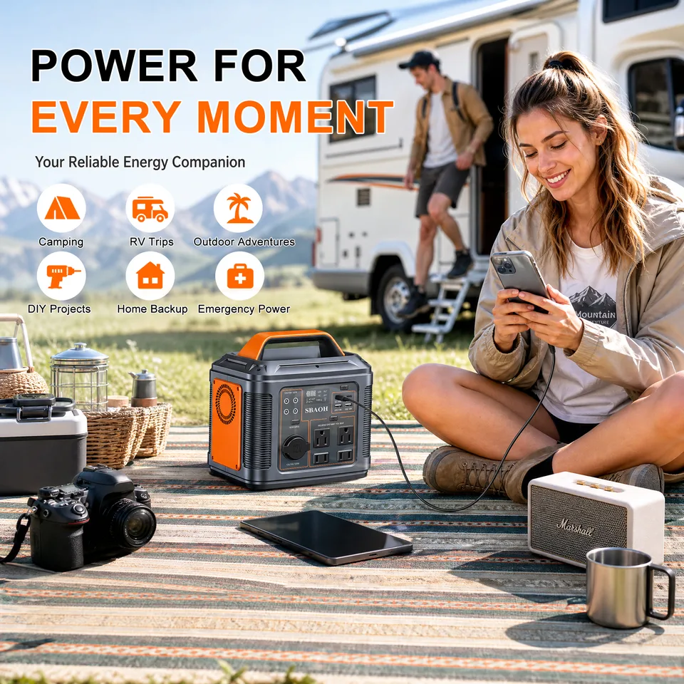 Sbaoh 300W Portable Power Station 296 Wh 80000m Ah Solar Generator With PD100W Fast Charging, 13 Outlets, Digital Display, Lithium-ion view 1