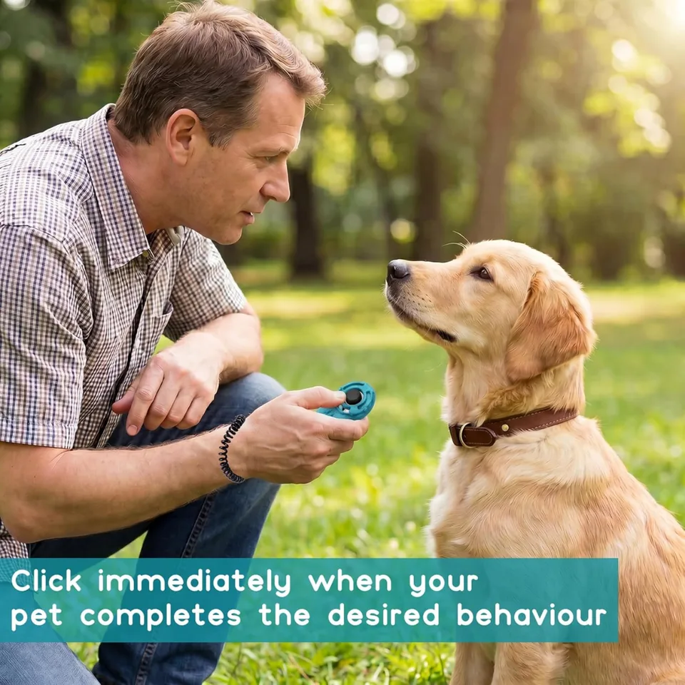 Dog Training Clicker With Sring Wrist And Keyring Pet Dog Training Clickers For Puppy, Cat view 5