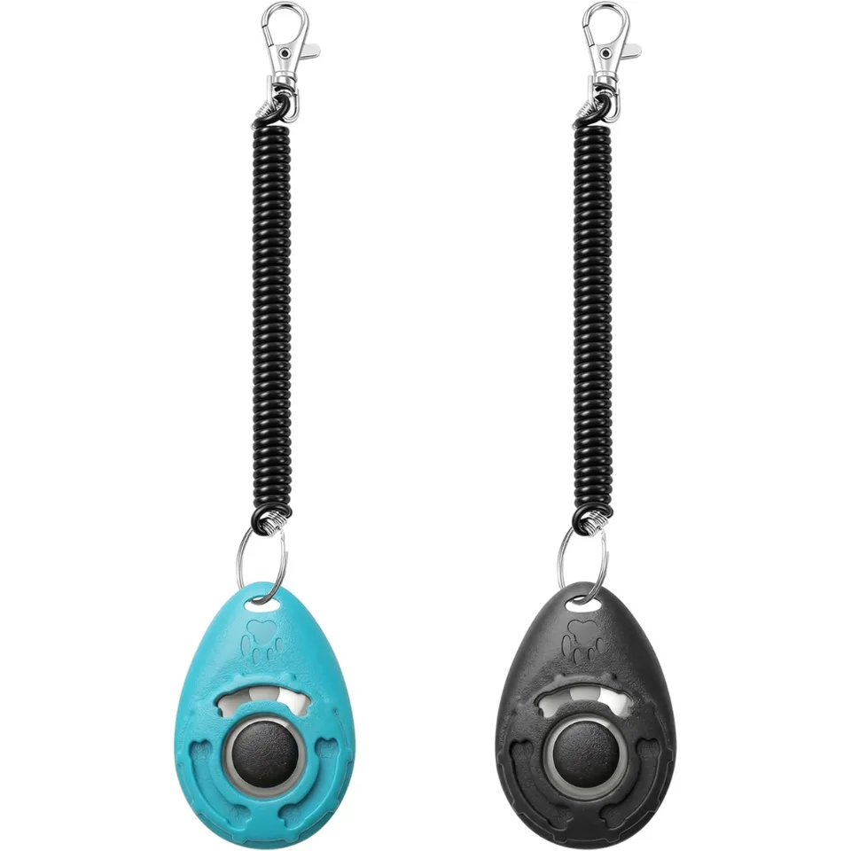 Dog Training Clicker With Sring Wrist And Keyring Pet Dog Training Clickers For Puppy, Cat view 2