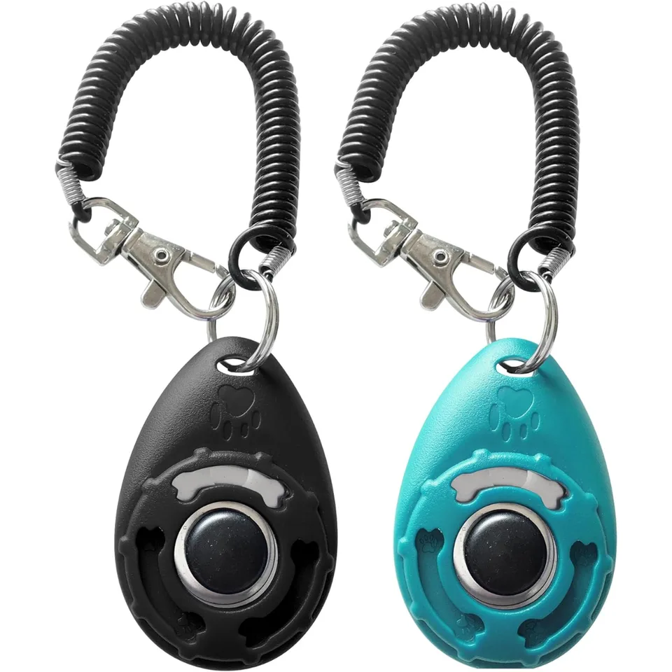 Dog Training Clicker With Sring Wrist And Keyring Pet Dog Training Clickers For Puppy, Cat view 1