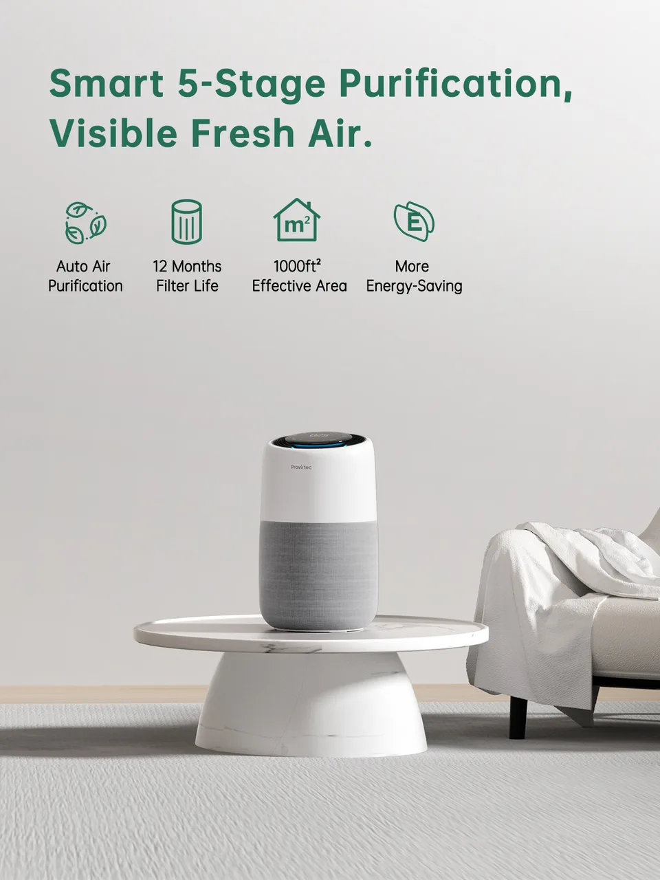 Ansicht 6 von Air Purifer For Home Allergies And Pets Hai Smokers In Bedroom Pet Ai Purifer Enhanced Activated Carbon Grile Ai Ntake For Hair Odor Dander