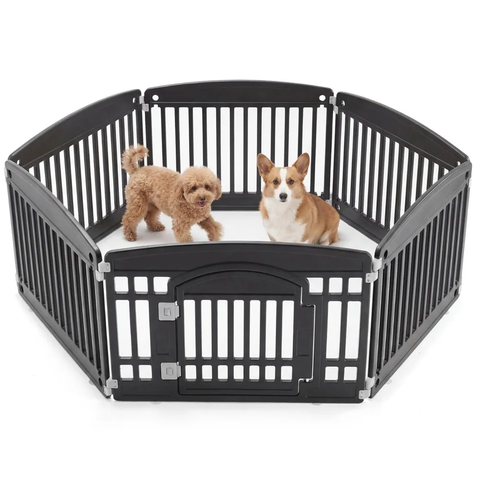 Dog Playpen Safe & Secure Indoor-Outdoor Pet Fence -Folding & Portable Ideal For Small To Medium Dogs - Easy To Clean view 3