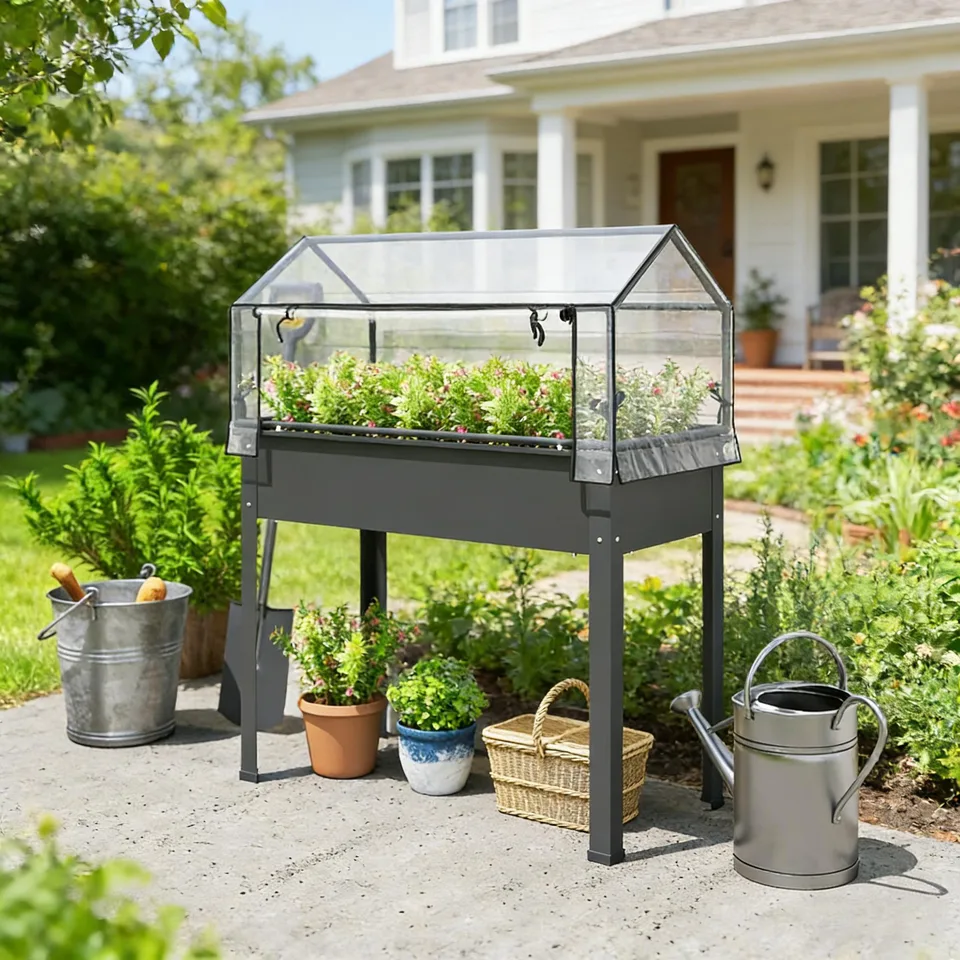 Outdoor Elevated Garden Box,Plant Bed view 1