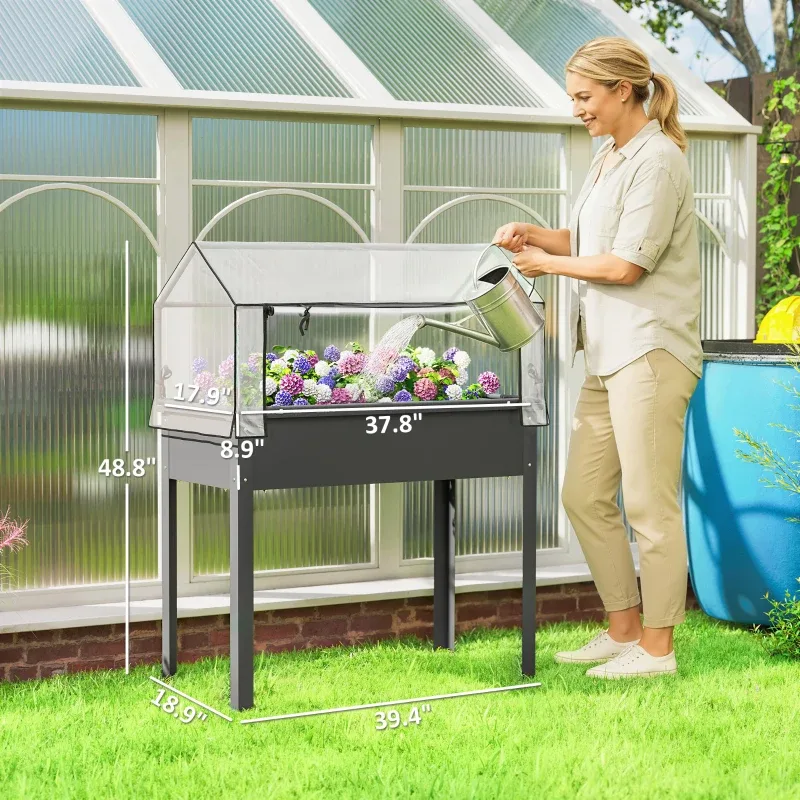 Outdoor Elevated Garden Box,Plant Bed view 3