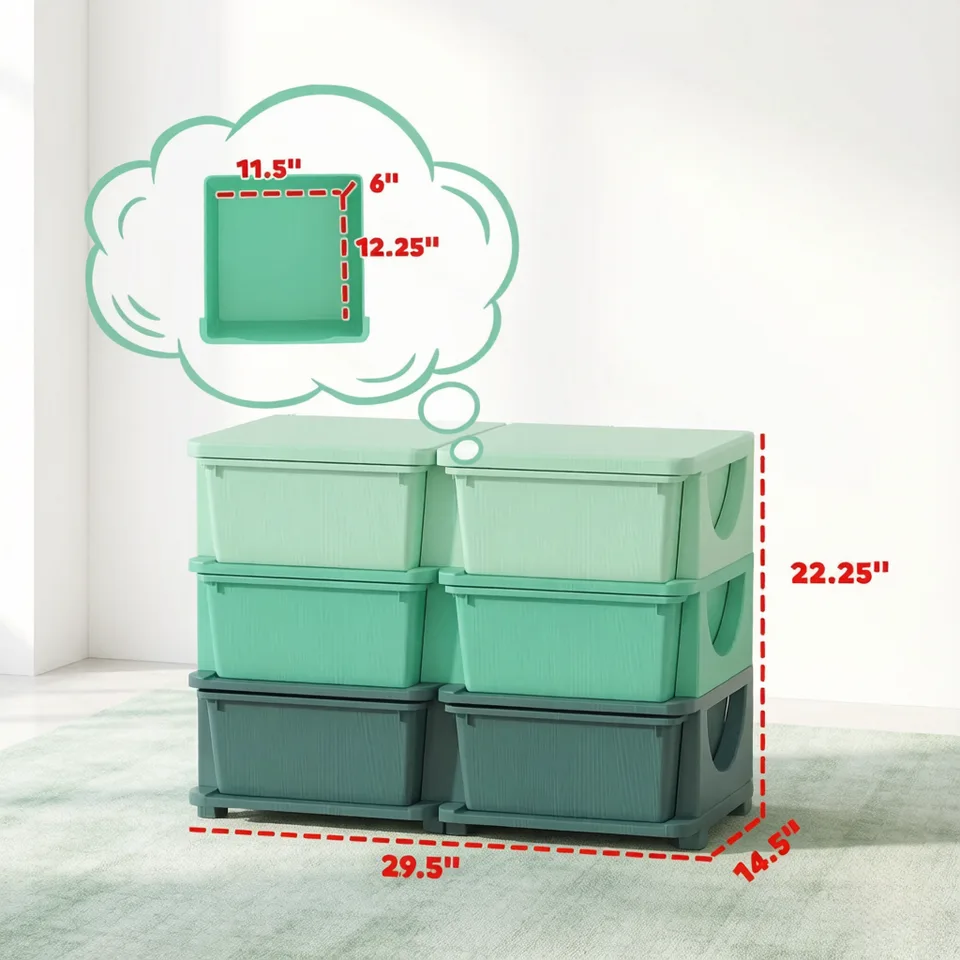 Space-Saving Vertical Drawer Unit,Multi-Tier Toy Organizer,Storage Drawers,Storage Tower view 2