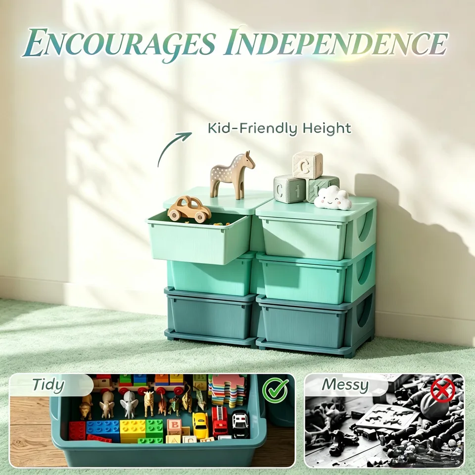 Space-Saving Vertical Drawer Unit,Multi-Tier Toy Organizer,Storage Drawers,Storage Tower view 4