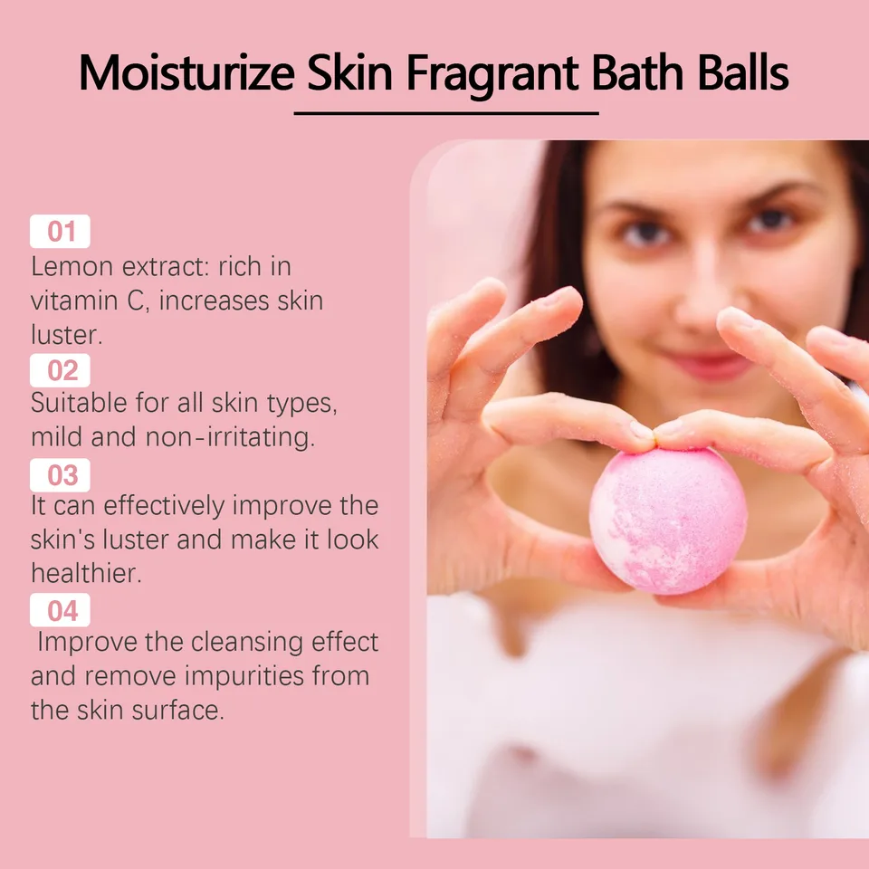 6 Pcs Bath Bombs Gift Set, Natural Essential Oil Bath Fizzies For Relaxing Spa Bath view 6