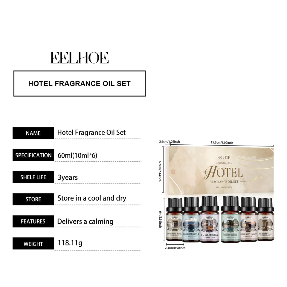 Hotel Fragrance Oil Set, 6 Pack Premium Scented Oils For Diffuser, Candle Making & Room Spray, Aromatherapy Essential Oils Gift Set For Home view 9