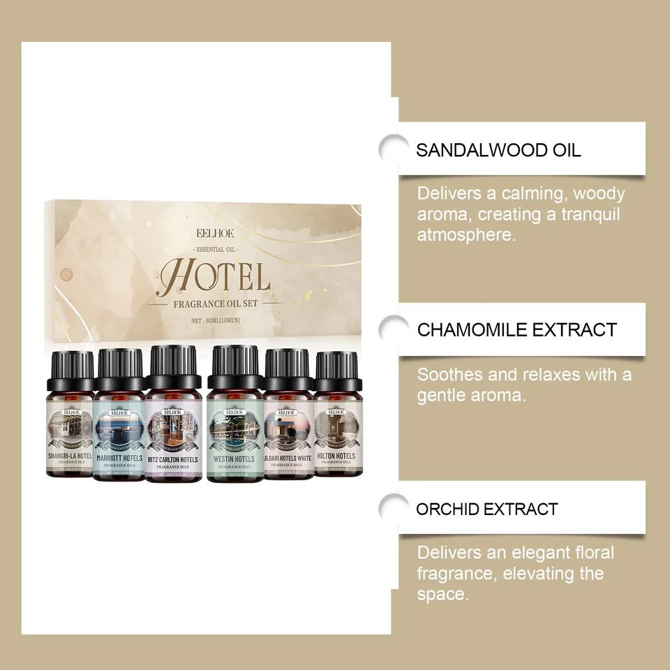 Hotel Fragrance Oil Set, 6 Pack Premium Scented Oils For Diffuser, Candle Making & Room Spray, Aromatherapy Essential Oils Gift Set For Home view 10