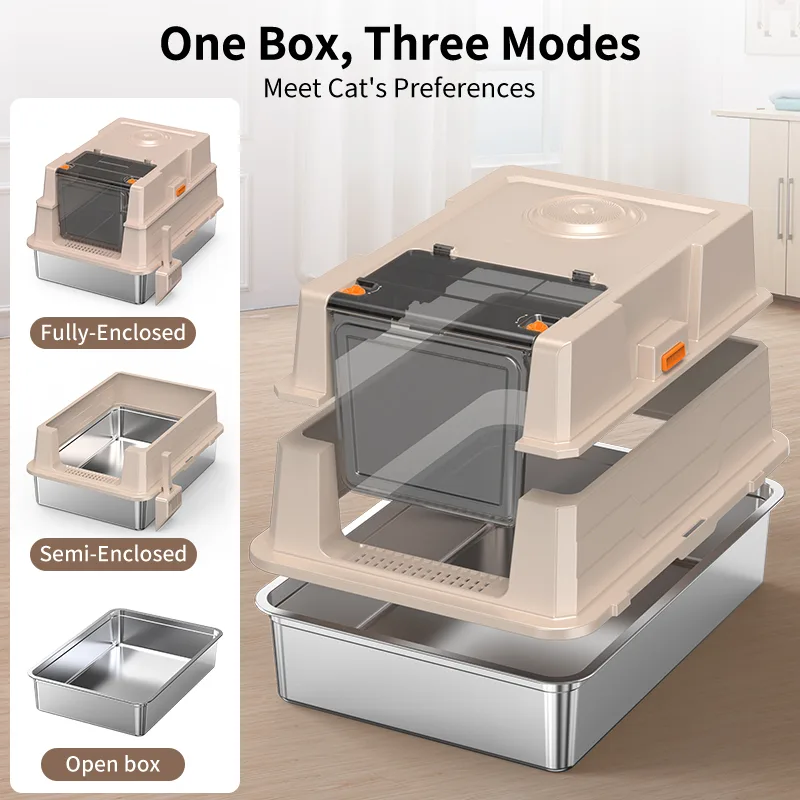 STAINLESS STEEL CAT LITTER BOX BIG SIZE view 4