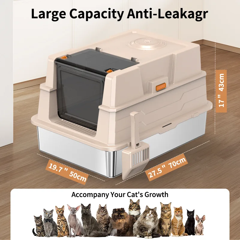 STAINLESS STEEL CAT LITTER BOX BIG SIZE view 5