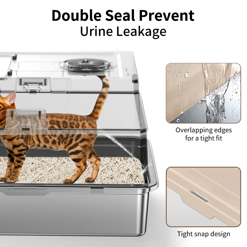 STAINLESS STEEL CAT LITTER BOX BIG SIZE view 3