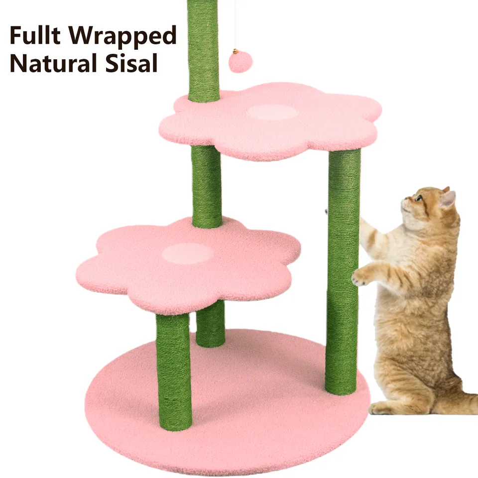 Cat Tree with Removable Cozy Perch & Scratching Posts Hanging & Toy Multi-Level Cat Furniture for Kittens/Cats to Climb, Rest & Play Hanging view 3