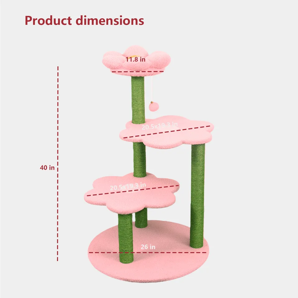 Cat Tree with Removable Cozy Perch & Scratching Posts Hanging & Toy Multi-Level Cat Furniture for Kittens/Cats to Climb, Rest & Play Hanging view 5