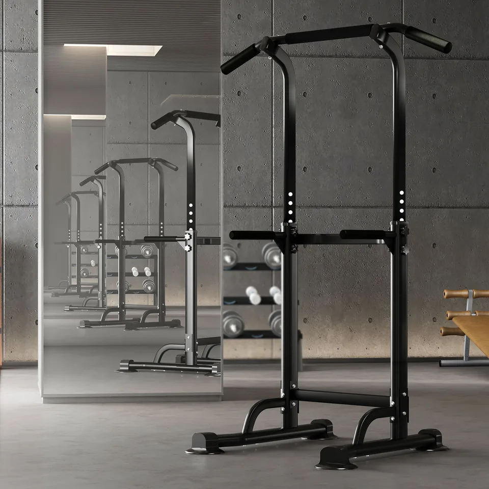 Adjustable Power Tower Pull Up Bar Dip Station view 5