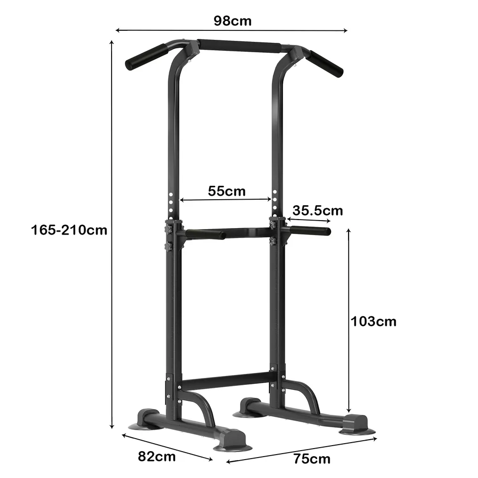 Adjustable Power Tower Pull Up Bar Dip Station view 4