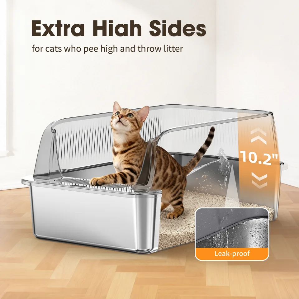 STAINLESS STEEL CAT LITTER BOX view 7