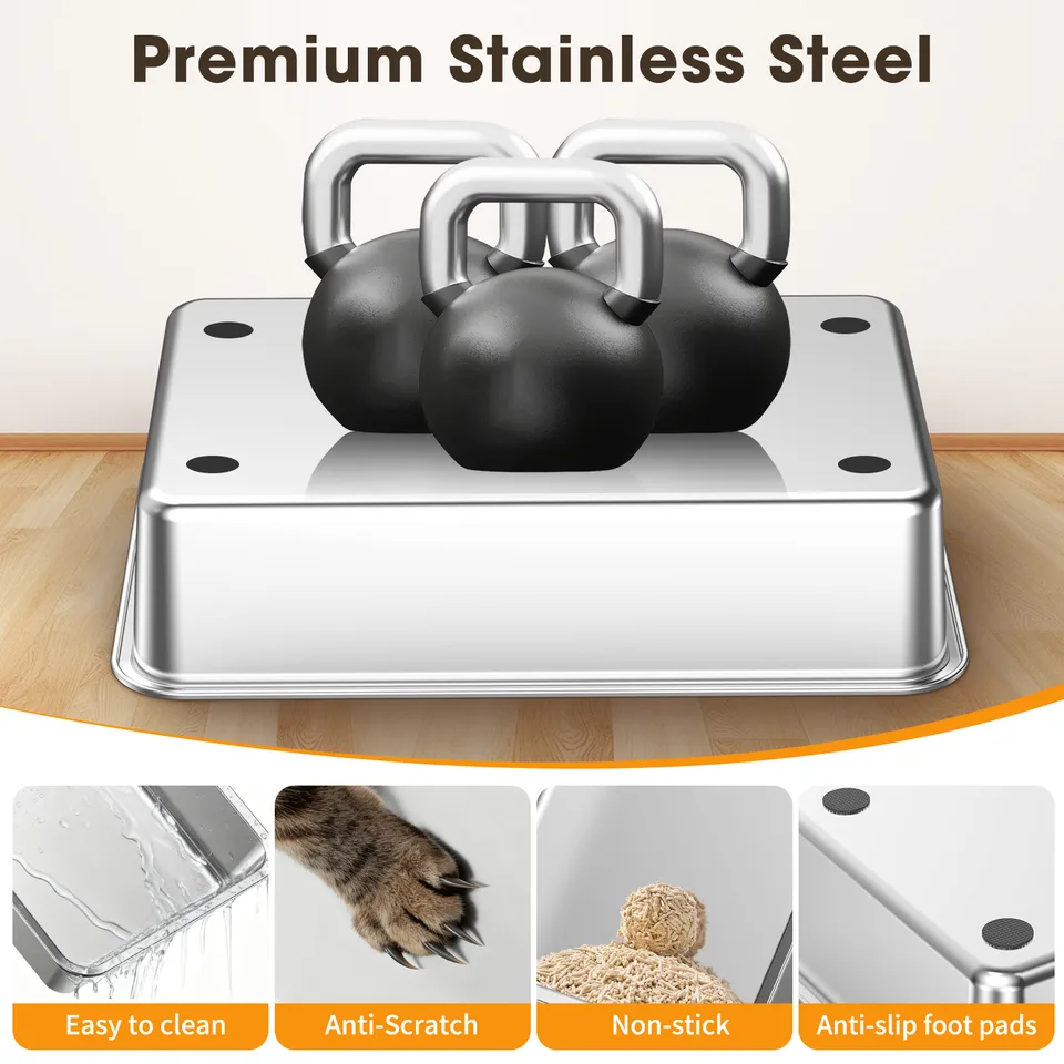 STAINLESS STEEL CAT LITTER BOX view 4