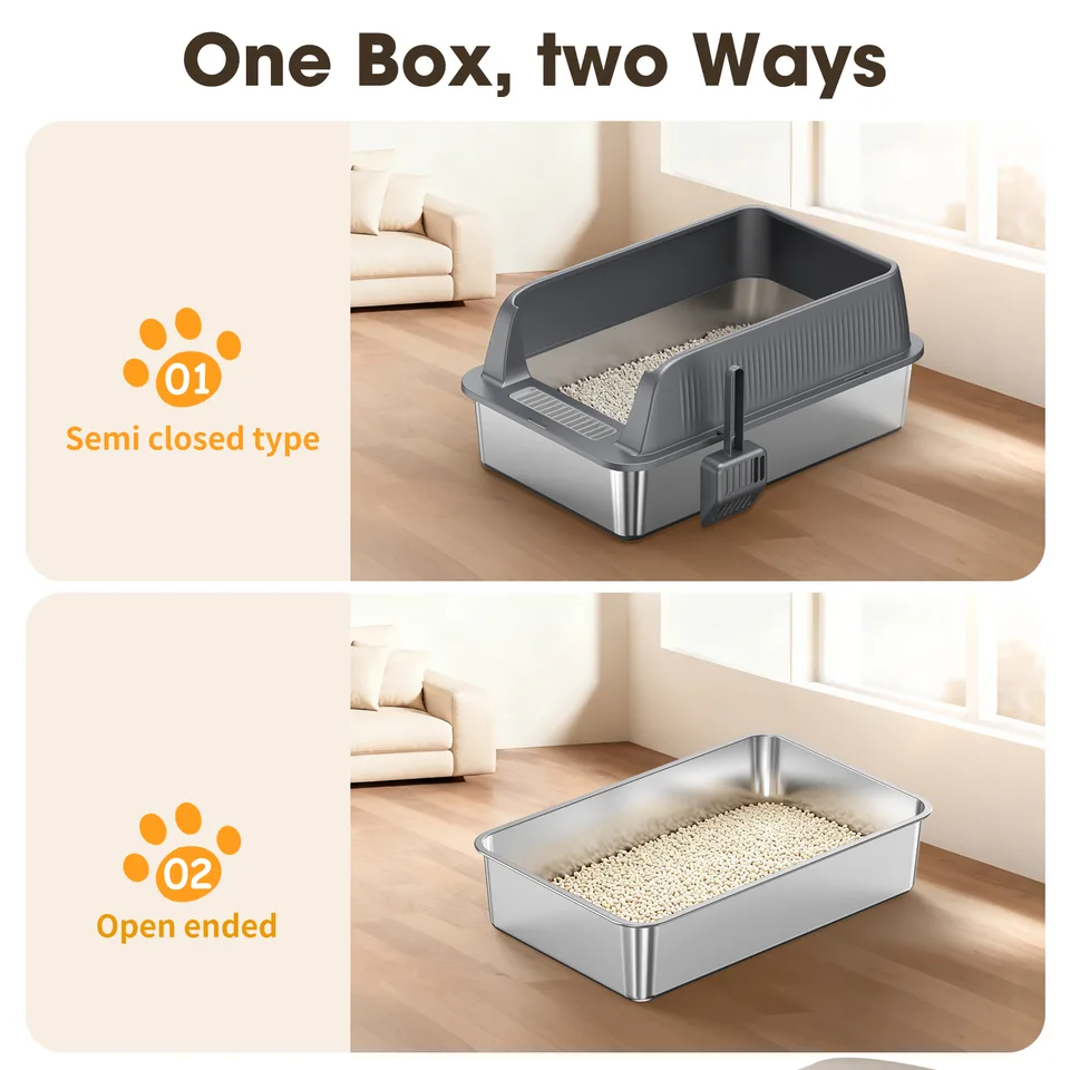 STAINLESS STEEL CAT LITTER BOX view 8