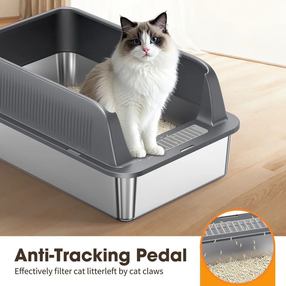 STAINLESS STEEL CAT LITTER BOX view 2