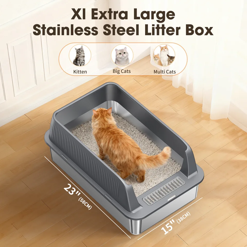 STAINLESS STEEL CAT LITTER BOX view 6