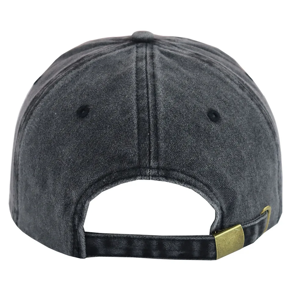 2pcs Washed Black Baseball Cap, Skeleton Middle Finger Embroidery Hat, Halloween Costume Party Accessory For Men Women view 3