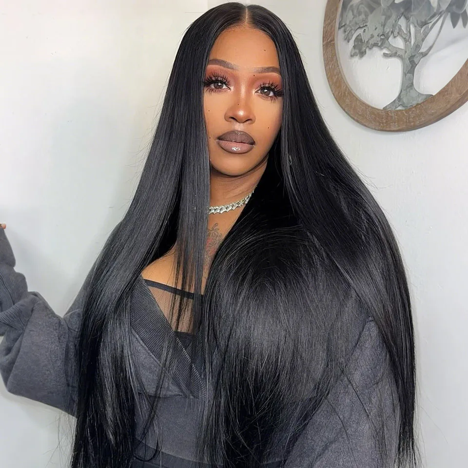Ansicht 1 von 4x4 Lace Human Hair Wig Natural Color, Straight Texture, Density