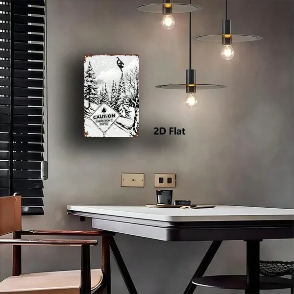 CIFbuy 1pc 2D Flat Metal Sign Freeride Snowboard Plaque, Sturdy Metal Wall Art For Bars Bedrooms Restaurants Kitchens Home Decor, 8x12 Tik view 4