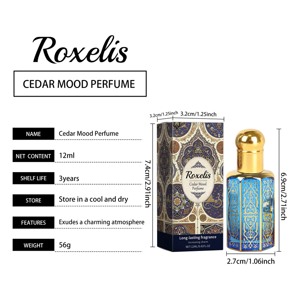 Cedar Mood Arabian Roll On Perfume Oil, Long Lasting Woody Fragrance For Men Women, 12ml view 5